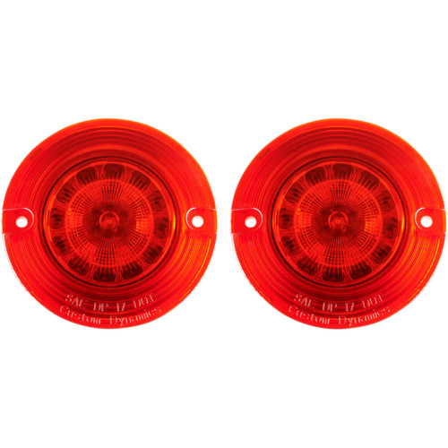 PartzBiz HD: -Custom Dynamics PB-R-1156-T Red Rear Turn Signal Insert Flat Bezel Harley 2020-1689 20201689
