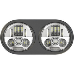 PartzBiz HD PB-RG13A-C - Custom Dynamics ProBeam Chrome Adaptive 2 LED Headlamp Harley FLTR 98-13 FXD PB-RG13A-c 2001-2135 20012135  FLTCU FLHX FLHR FLTR FLHT FLTRX electra road street glide ultra light 