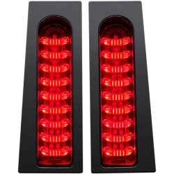 PartzBiz HD PB-SB-SS6-CR - Custom Dynamics PB-SB-SS6-CR กระเป๋าข้าง Chrome/Red LED Accent 10-13 Touring | PB-SB-SS6-CR