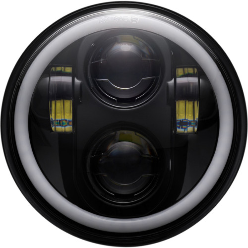 PartzBiz HD: -Custom Dynamics Black 5.75" ProGLOW Headlamp w/ Color Changing Halo Harley