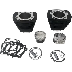 PartzBiz HD RP201-406W - ชุดกระบอกสูบ Revolution Bolt-On Big Bore 1250 Domed Black Harley XL 91-20