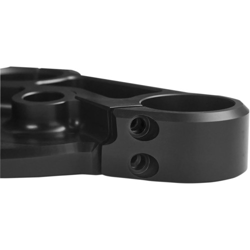 PartzBiz HD: 3466041-Slyfox Black Billet Aluminum Top Clamp Triple Tree Harley Touring Bagger 14-2020