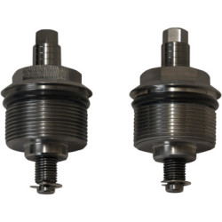 PartzBiz HD SM39A-1 - Speed Merchant Black 39mm Fork Spring Tube Preload Adjusters Cap Pair Set Harley