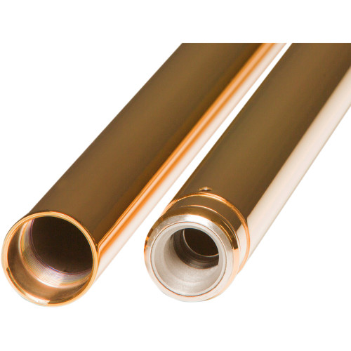 PartzBiz HD: 3449227-Gold 39mm 2” Over Extended Front End Fork Tubes Harley Sportster Dyna 26.25”