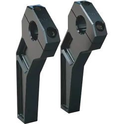 PartzBiz HD TD-R22-06B - Todd’s Cycle Black 6” Rise Pullback Handlebar Riser Kit 1-1/8” Clamping Harley