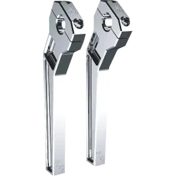 PartzBiz HD TD-R22-10 - Todd’s Cycle Chrome 10” Rise Pullback Handlebar Riser Kit 1-1/8” Clamping Harley