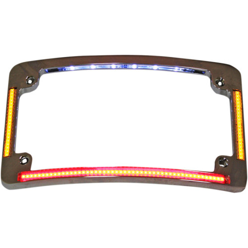 PartzBiz HD: -Custom Dynamics TF05-C Chrome All-In-One LED Quad Radius Horizontal License Plate Frame Universal 2030-0787 20300787 Harley Metric Honda Yamaha Kawasaki Triumph Victory PartzBiz HD: -Custom Dynamics TF05-C Chrome All-In-One LED Quad Radius Horizontal License Plate Frame Universal 2030-0787 20300787 Harley Metric Honda Yamaha Kawasaki Triumph Victory