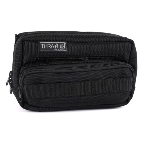 PartzBiz HD: 3463875-Thrashin Supply Black Handlebar Bag Plus Ballistic Nylon Sissy Bar Quick Attach