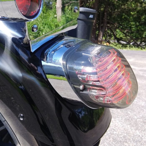 PartzBiz HD: -Custom Dynamics Chrome Taillight Baseplate Harley 99-Earlier OE Rpl 68048-93B