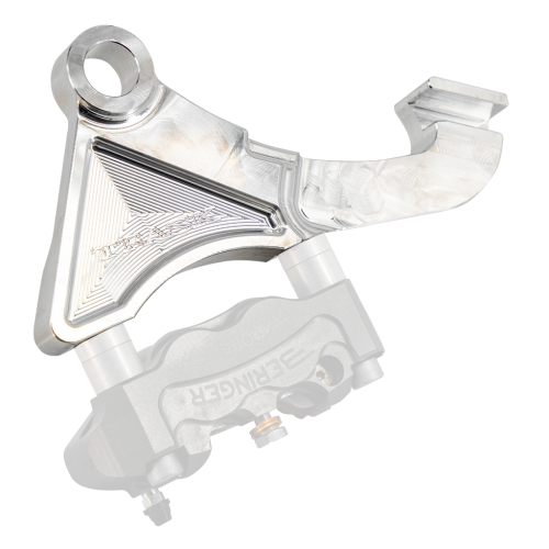 PartzBiz HD: 3482719-Trask Assault Series Radial Caliper Mount Chrome 13” Rear Aluminum Harley 09-22