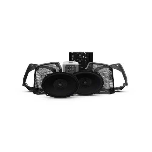 PartzBiz HD: 3464922-Rockford Fosgate Power Rear Audio Kit Saddlebag Speakers Harley Touring 98-13 FL