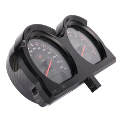PartzBiz HD TSC-2707-1 - Thrashin Speedometer Gauge Relocation Kit Black CF Aluminum Harley FLRT 2015+