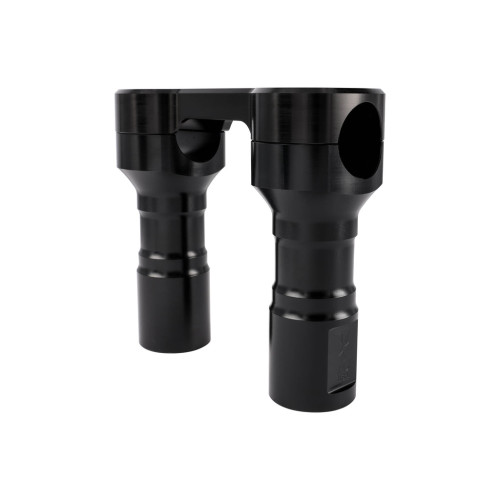 PartzBiz HD: 3492452-Thrashin’ Hole Shot Risers 4” Black Aluminum Pair Top Clamp 1” dia OE Harley