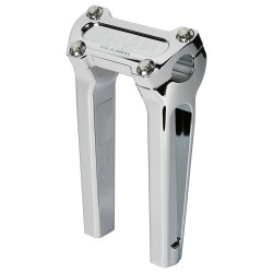 PartzBiz HD TSC-8025-3 - Thrashin’ OG Risers 8” Chrome Gauge Cut Pair Top Clamp 1” Harley Softail 18-21