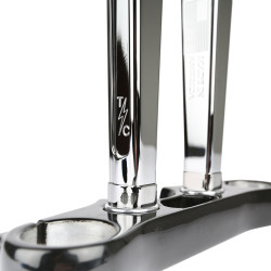 PartzBiz HD TSC-9800-3 - Thrashin’ Riser Extensions Spacers 1/2” Chrome Pair Kit Billet Aluminum Harley