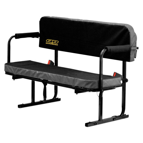 PartzBiz HD: 3452696-QuadBoss Quad Boss UTV ATV SXS Black Rear Bed Jump Seat Bench Universal TX310