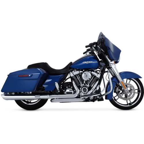 PartzBiz HD: 4400825-Vance & Hines 17383 Chrome Pro Pipe 2 into 1 Exhaust สำหรับ Harley Touring FL 17-22 | 17383