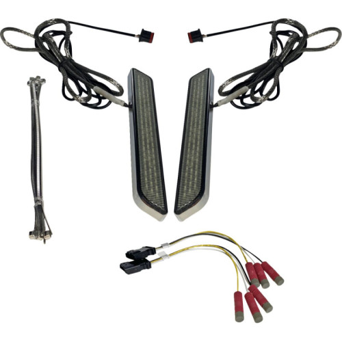PartzBiz HD: -Custom Dynamics WA43-AW-CS วงแหวนสัญญาณไฟเลี้ยว LED โครเมียมพร้อม DRL - ตะเกียบขนาด 43 มม. | WA43-AW-CS