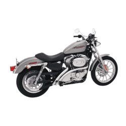 PartzBiz HD XL4-FF12CL - Chrome Bassani Radial Sweepers Full Exhaust Pipe System 04-2013 Harley Sportster