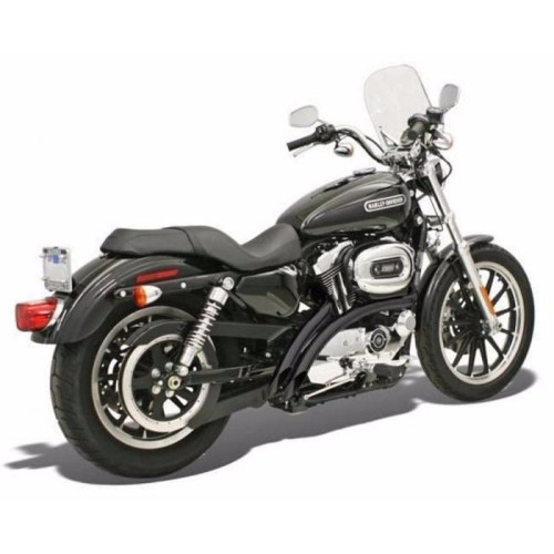 PartzBiz HD: 3445367-Bassani Black Radial Sweepers ระบบท่อไอเสียเต็มตัว 04-2013 Harley Sportster