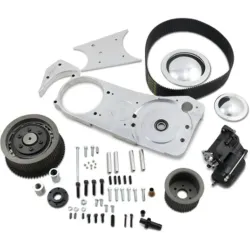 PartzBiz HD EVOB-10ST - BDL Polished Closed 8mm 3 Belt Drive Quiet Clutch System Harley 70-78 Shovelhead