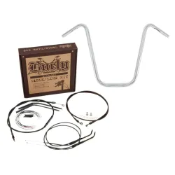 PartzBiz HD B28-349 + B30-1008 - Burly 12” Apes Chrome Handlebar Packages 2007-2013 Harley Sportster XL 883 1200 PartzBiz HD B28-349 + B30-1008 - Burly 12” Apes Chrome Handlebar Packages 2007-2013 Harley Sportster XL 883 1200