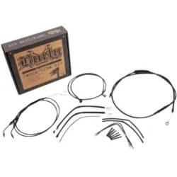 PartzBiz HD B30-1106 - Burly 12” Black Vinyl Ape Hanger Control Cables Complete Kit XL Harley 14-21 PartzBiz HD B30-1106 - Burly 12” Black Vinyl Ape Hanger Control Cables Complete Kit XL Harley 14-21