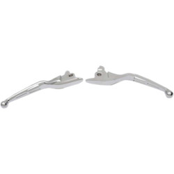 PartzBiz HD 0610-1955 - Drag Specialties Chrome Slotted Wide Blade Levers Set Pair Harley Touring 17-20 PartzBiz HD 0610-1955 - Drag Specialties Chrome Slotted Wide Blade Levers Set Pair Harley Touring 17-20
