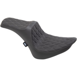 PartzBiz HD 0802-1367 - Drag Specialties Predator III Silver Diamond Seat Harley Softail FXST FLST 84-99
