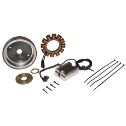 PartzBiz HD MW53-606 - 32 Amp Charging System Chrome 1970-1999 Harley Evo Shovelhead Big Twin 29985-87 evolution sportster softail 