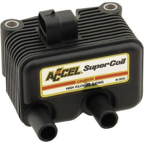 PartzBiz HD: 4425127-Accel 140409 Black Super Coil Performance Ingition Coil สำหรับ 99-06 Twin Cam Carb | 140409