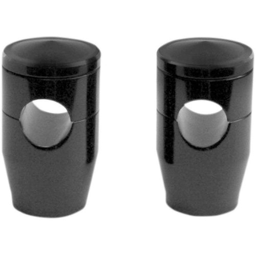 PartzBiz HD: 4425069-Accutronix Black 2" Custom Billet Aluminum Risers 1" Bars Standard Triples Fit
