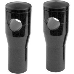 PartzBiz HD DS06021200 - Accutronix Black 4" Custom Billet Aluminum Risers 1" Bars Standard Triples Fit