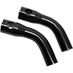PartzBiz HD DS06021203 - Accutronix Black 6" Pullback Billet Aluminum Risers 1" Bars Standard Triples Fit