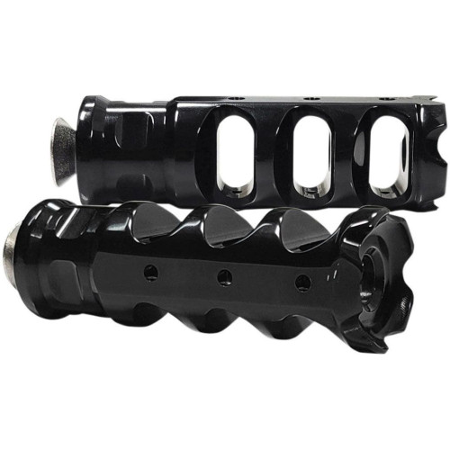 PartzBiz HD: 4425048-Accutronix Black Muzzle Break Shifter Peg Heel/Toe Harley และแอพพลิเคชั่นแบบกำหนดเอง