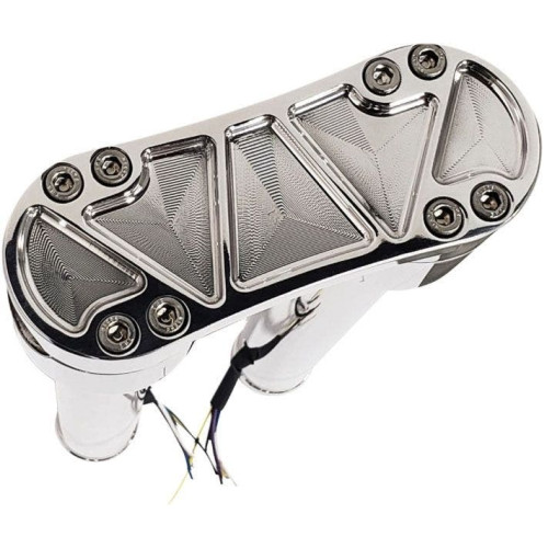 PartzBiz HD: 4425021-Accutronix Chrome Bandit 12" Threaded Risers No Gauge Mount Adapter 1-1/8 Clamp PartzBiz HD: 4425021-Accutronix Chrome Bandit 12" Threaded Risers No Gauge Mount Adapter 1-1/8 Clamp