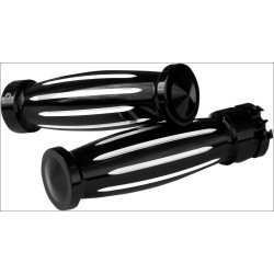 PartzBiz HD DS06301452 - Accutronix Custom Gothic Diamond Style ปลอกแฮนด์คอนทราสต์สีดำ Harley Cable Throttle
