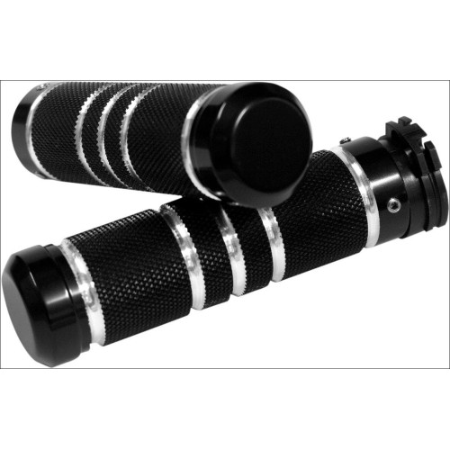 PartzBiz HD: 4424997-Accutronix มือจับสไตล์โกธิคแบบกำหนดเอง Knurled Black Contrast Hand Grips Harley Cable Throttle PartzBiz HD: 4424997-Accutronix มือจับสไตล์โกธิคแบบกำหนดเอง Knurled Black Contrast Hand Grips Harley Cable Throttle