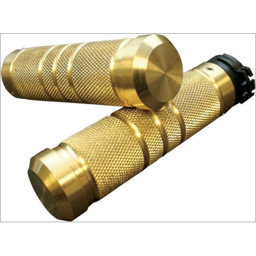 PartzBiz HD: 4425000-Accutronix มือจับทองเหลืองแบบ Knurled สไตล์โกธิคแบบกำหนดเองสำหรับคันเร่งสาย Harley