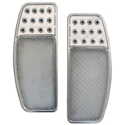 PartzBiz HD DS16211044 - Accutronix FBF01-DOC Chrome Knurled Drilled Front Floorboards Harley 84-Up