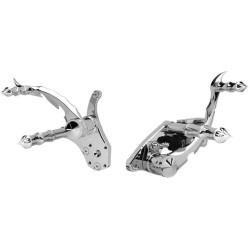 PartzBiz HD DS16220484 - Accutronix FC103-SLC Chrome Billet Tribal Forward Controls Harley EVO Softail FLH FXWG