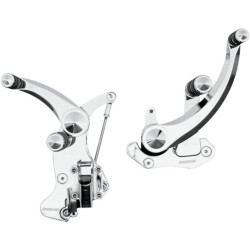 PartzBiz HD DS16220532 - Accutronix FC405-SIC Diamond Chrome Plus +6 Forward Controls Harley 14-18 FLH/T | FC405-SIC