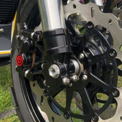 PartzBiz HD DS17010652 - Alloy Art 49RBMR-1 Clear Right Radial Caliper Mounting Kit for 49mm Lower Legs 1701-0651 17010651 upgrade best for replacement suspension front brembo