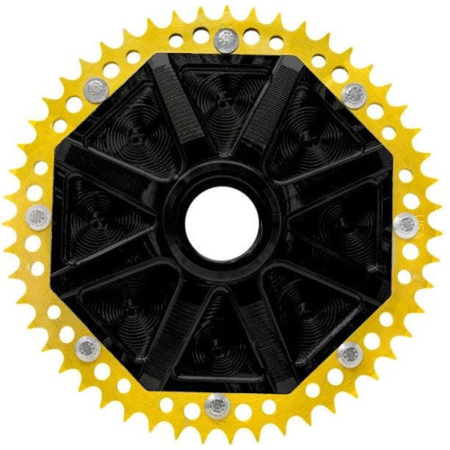 PartzBiz HD: 4424823-Alloy Art G2UCC53-12 Gold Cush Drive Carrier 53T การแปลงโซ่ Univ