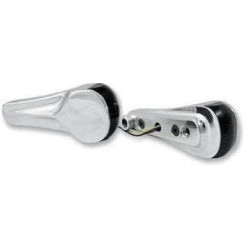 PartzBiz HD DS20200477 - Alloy Art Road Glide Chrome Front Finned LED Turn Signals with Amber Lights | RGFS2-1
