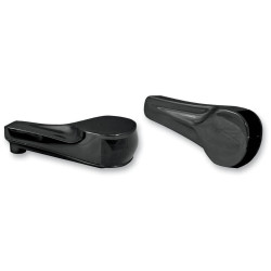 PartzBiz HD DS20200479 - Alloy Art Road Glide Black Front Finned LED Turn Signals with Amber Lights | RGFS2-2