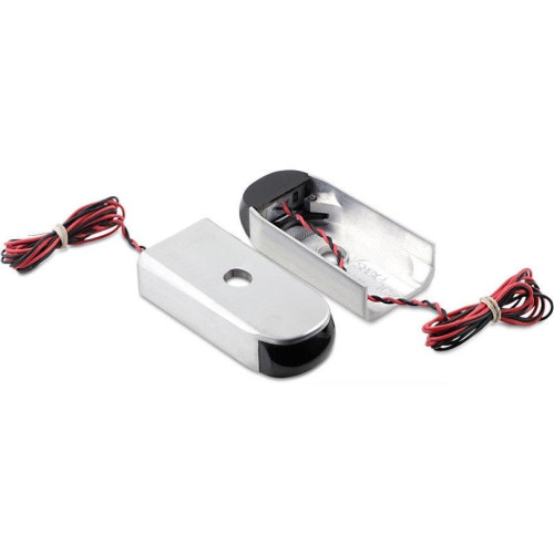 PartzBiz HD: 4424747-Alloy Art SSL-BR-2R Aluminum Smoke Red LED Marker Light 18-19 H-D Softail FXBR Dual Function Motorcycle Fender Marker Brake Running Light Turn Signal Custom Replacement Universal 12V Lighting Upgrade Replacement 2020-1782 20201782