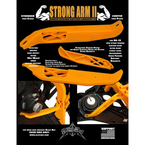 PartzBiz HD: 4424722-โลหะผสม Art Strong Arm II ภายใน Fairing ลำโพงสนับสนุนวงเล็บ FLH Harley 58938-96C / 58939-96C PartzBiz HD: 4424722-โลหะผสม Art Strong Arm II ภายใน Fairing ลำโพงสนับสนุนวงเล็บ FLH Harley 58938-96C / 58939-96C