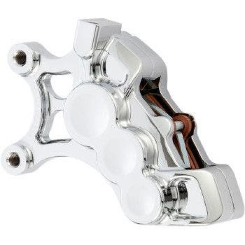 PartzBiz HD: 4424519-Arlen Ness 02-210 Chrome 6-Piston Caliper 14" Disc Front Right Harley & Custom