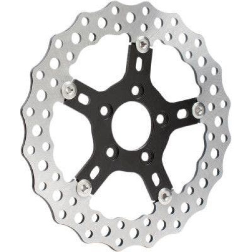 PartzBiz HD: 4424490-Arlen Ness 02-786 Jagged Brake 11.5 Rotor Harley 5-Bolt Twin Cam & Evo 00-07 1710-3323 17103323 263795 sportster dyna fat boy bob slim low xl electra road street glide king best for performance power braking galfer